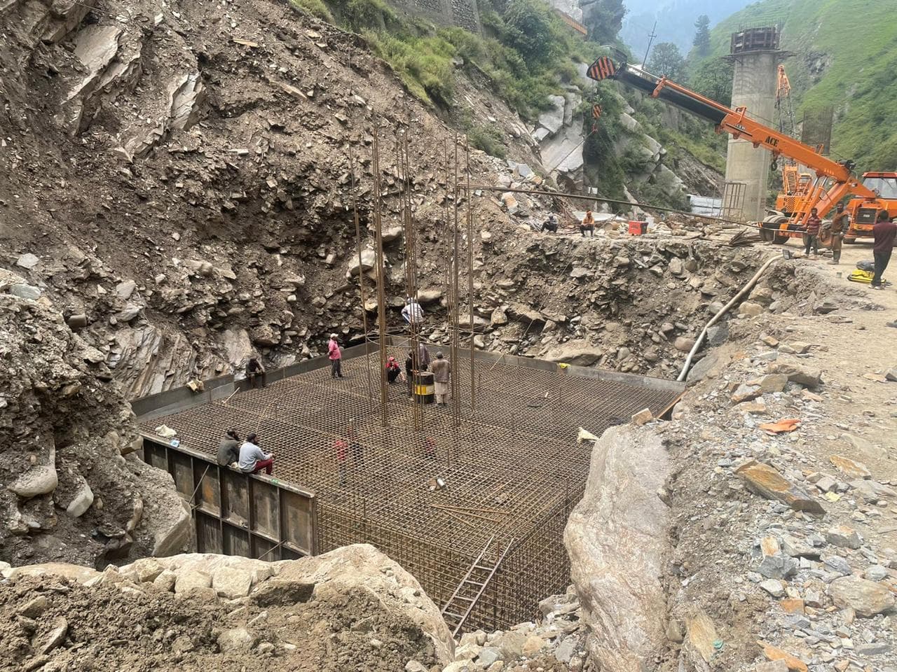 Bridge foundation footing — WanX Infra project