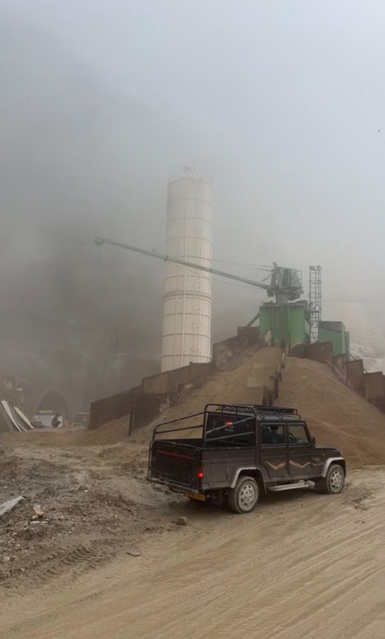 Concrete batching plant mountain — WanX Infra project