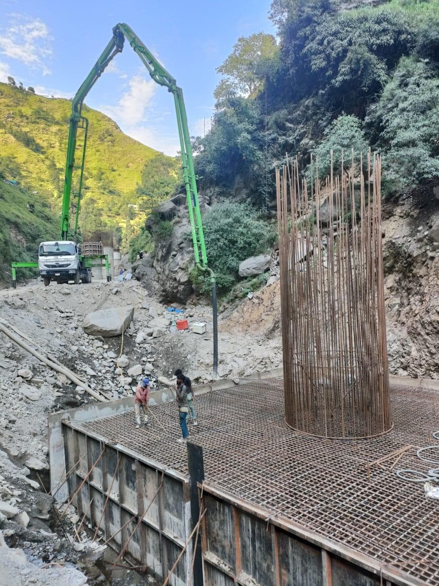 Concrete pump pier foundation — WanX Infra project
