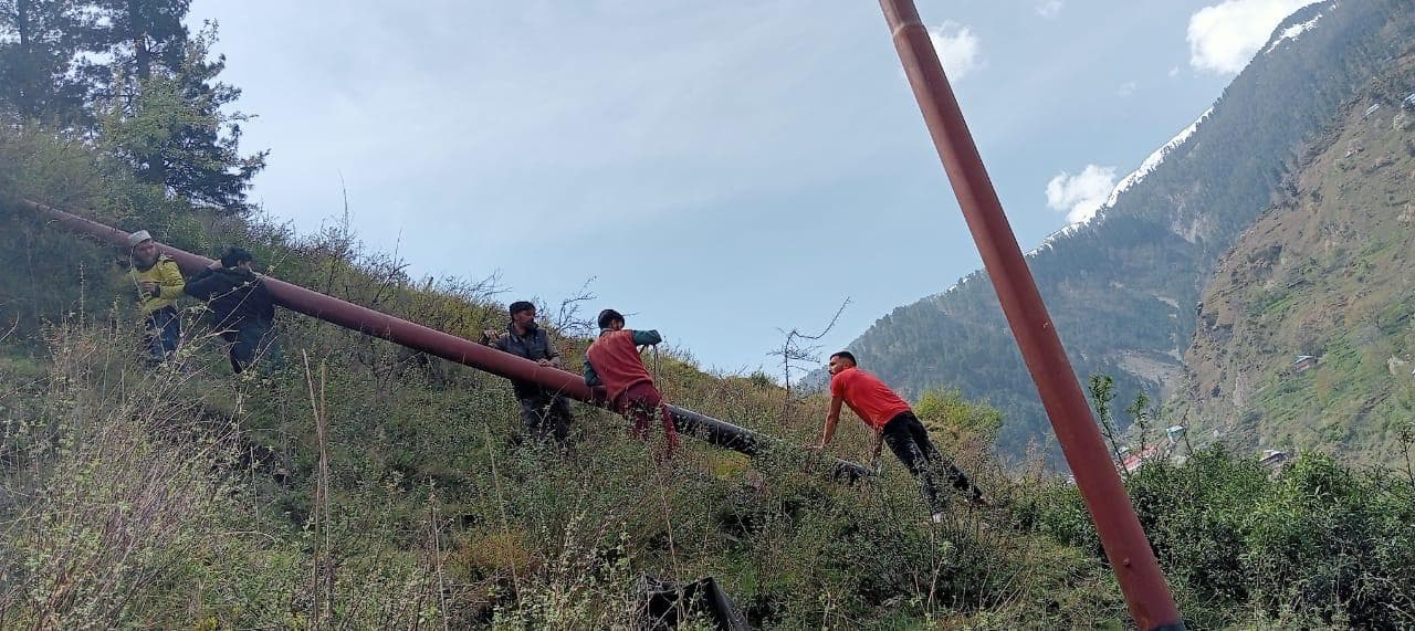 Penstock pipe laying slope — WanX Infra project