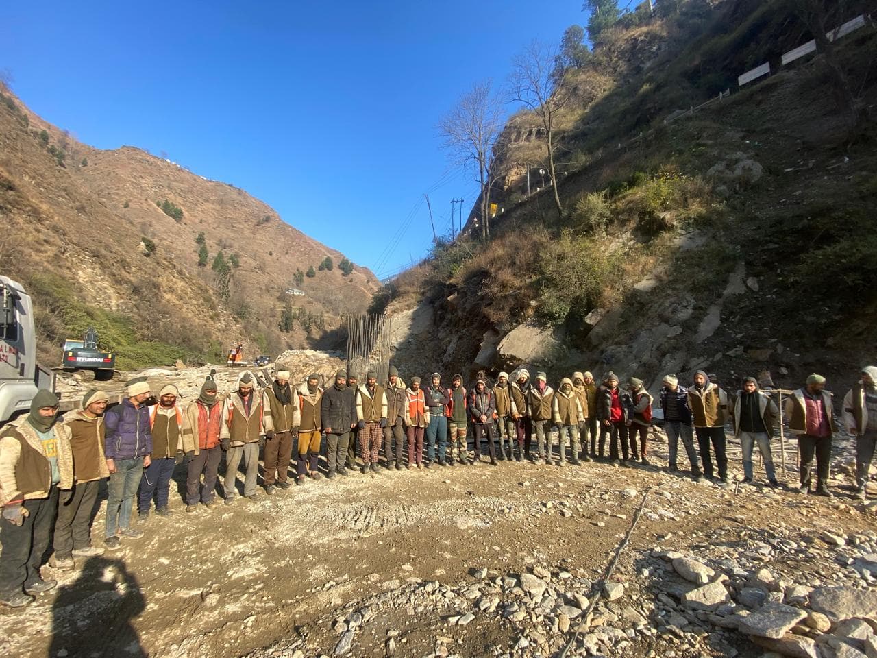 The WanX Infra workforce on site